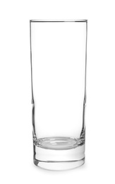 New empty clear glass isolated on white