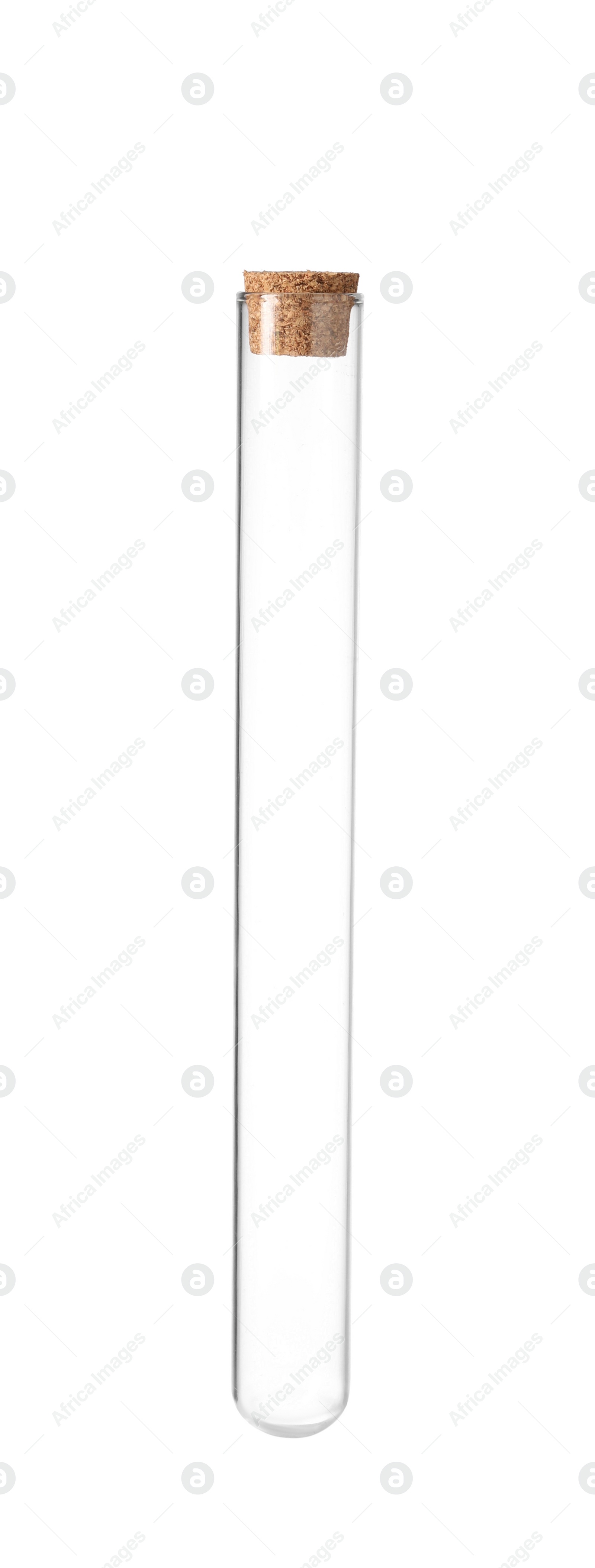 Photo of Empty glass test tube isolated on white