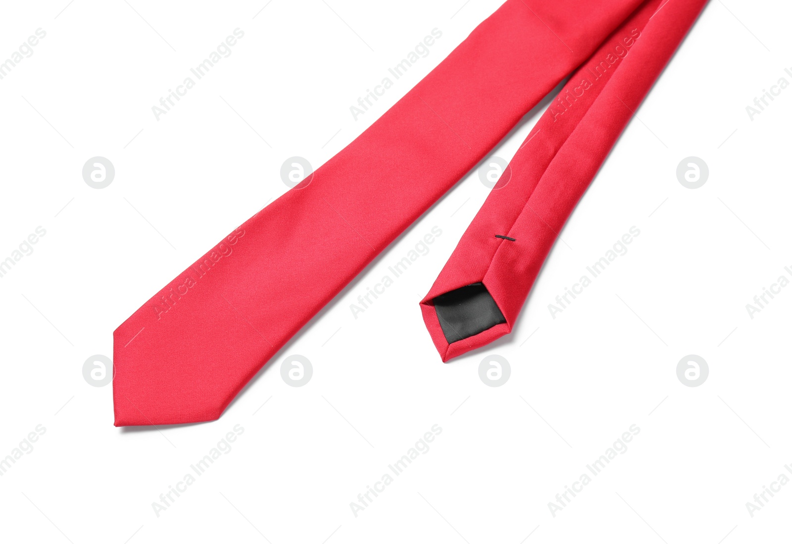 Photo of Classic red male necktie isolated on white