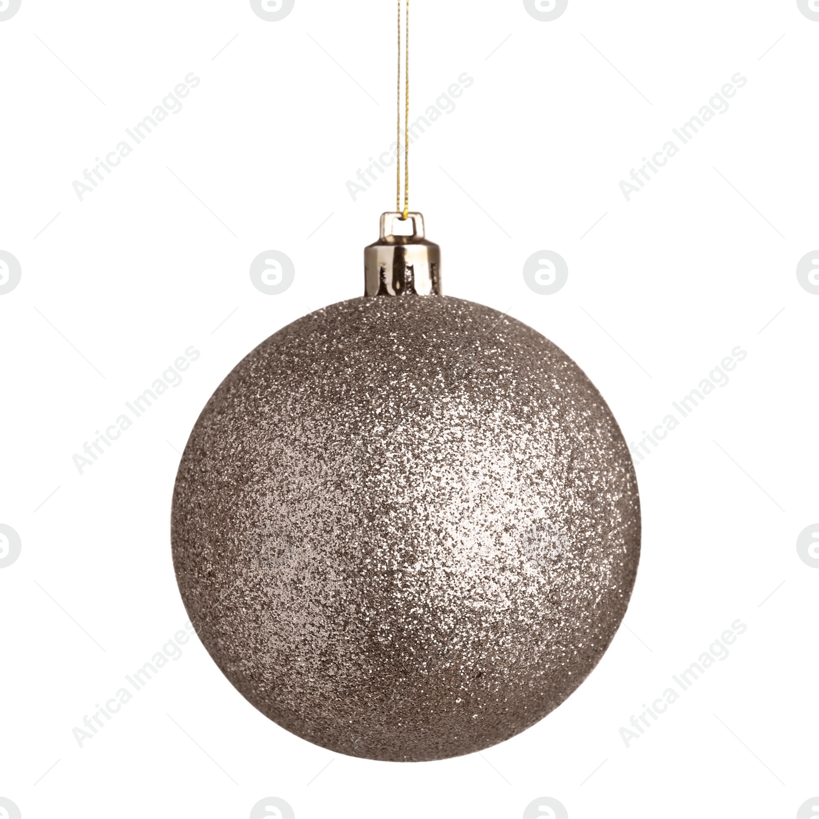 Photo of Beautiful shiny Christmas ball isolated on white