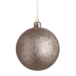 Beautiful shiny Christmas ball isolated on white