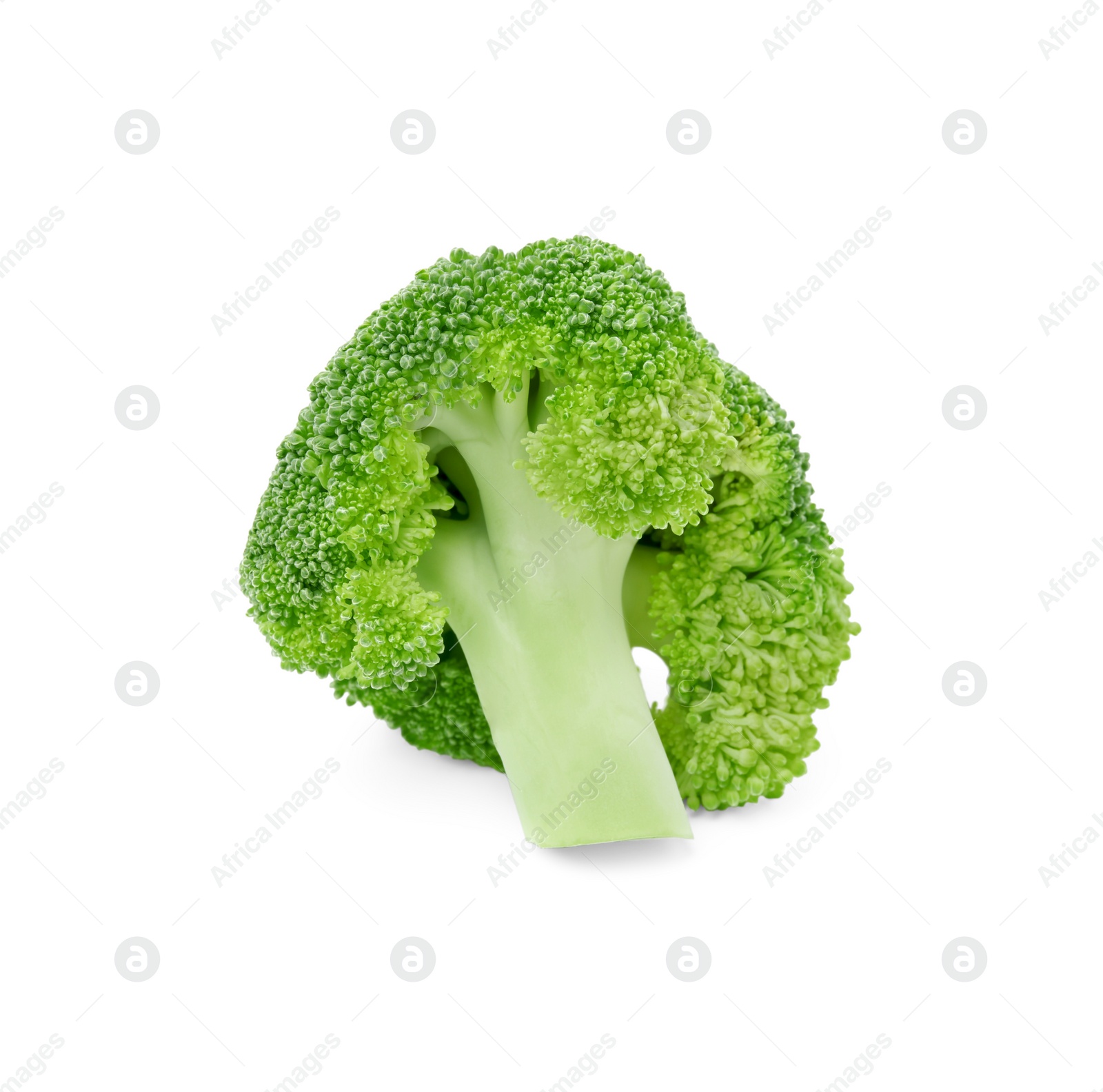 Photo of Fresh raw green broccoli isolated on white