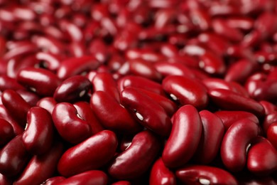 Closeup view of raw red kidney beans as background