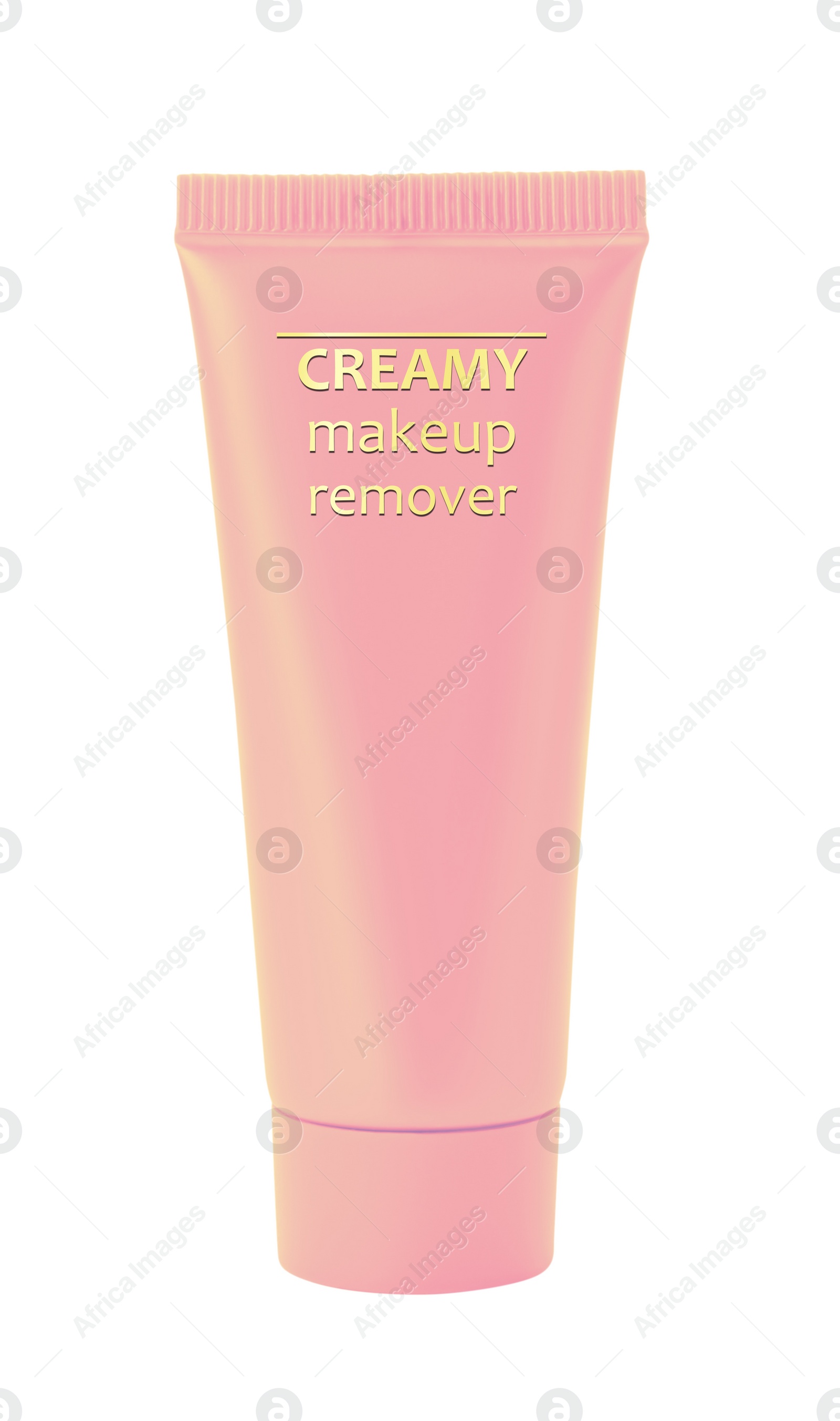 Image of Tube of cleansing cream isolated on white. Makeup remover 