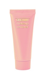 Image of Tube of cleansing cream isolated on white. Makeup remover 