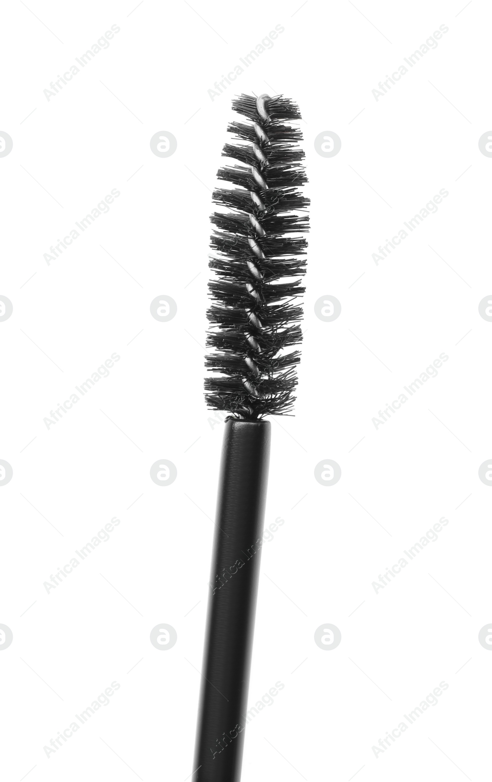 Photo of One mascara applicator isolated on white, top view. Makeup product