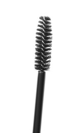 Photo of One mascara applicator isolated on white, top view. Makeup product