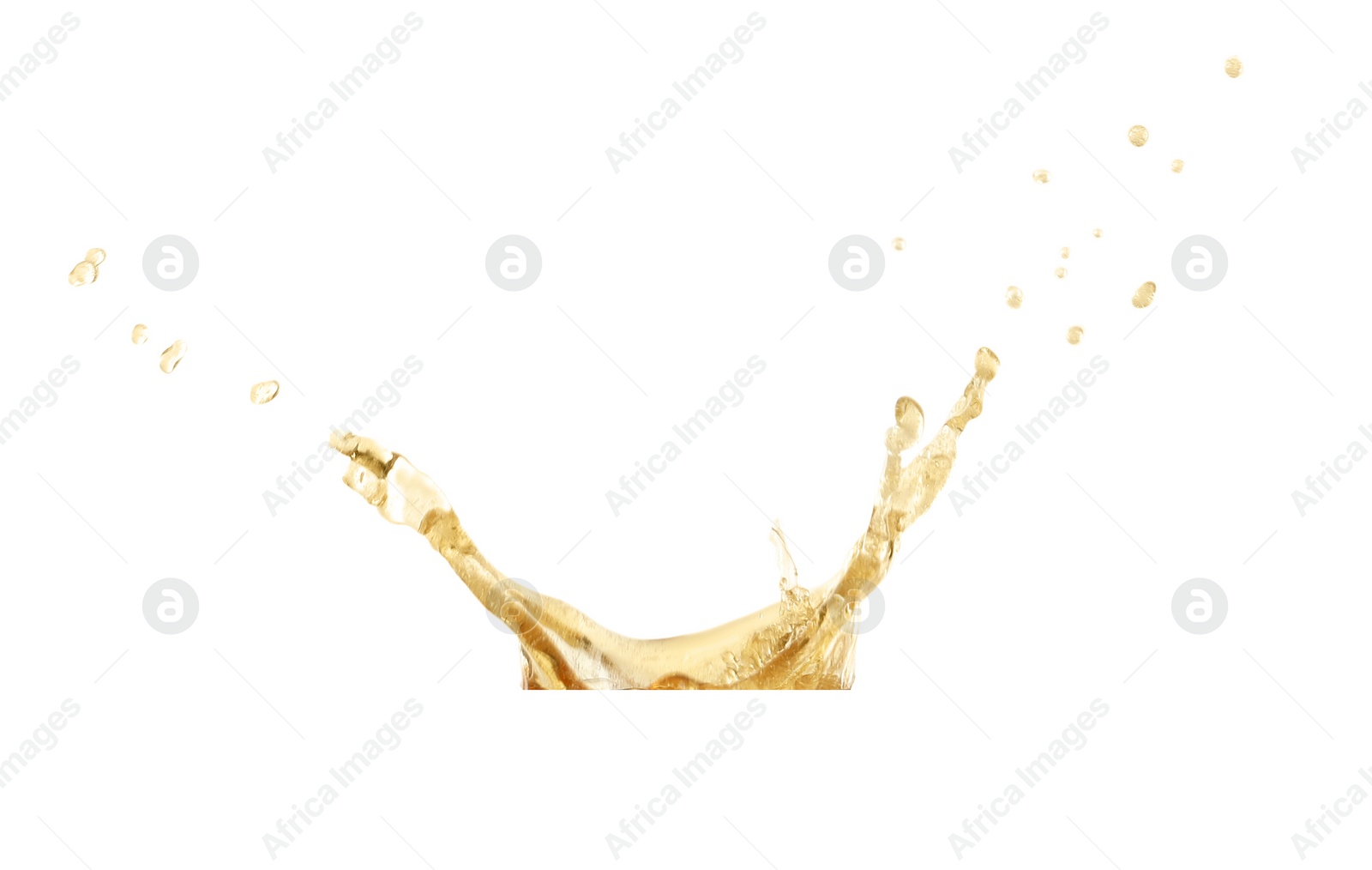 Image of Splash of tasty beer on white background