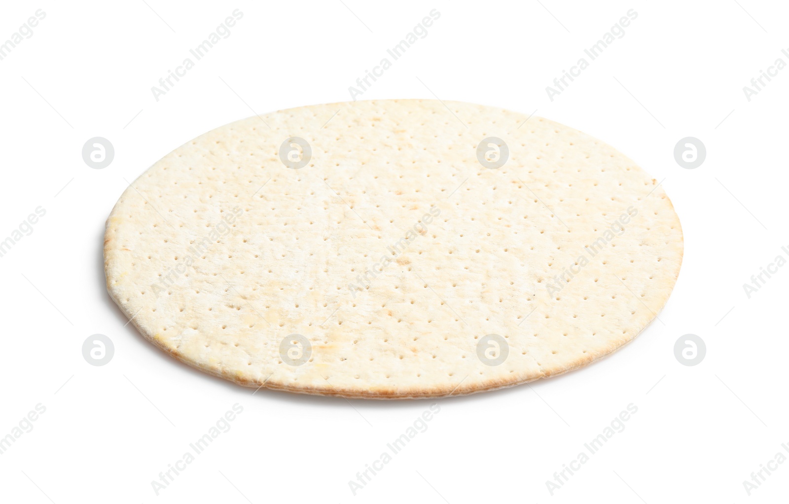 Photo of Fresh baked pizza crust isolated on white