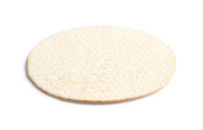 Photo of Fresh baked pizza crust isolated on white