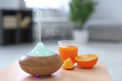 Humidifier on table at home