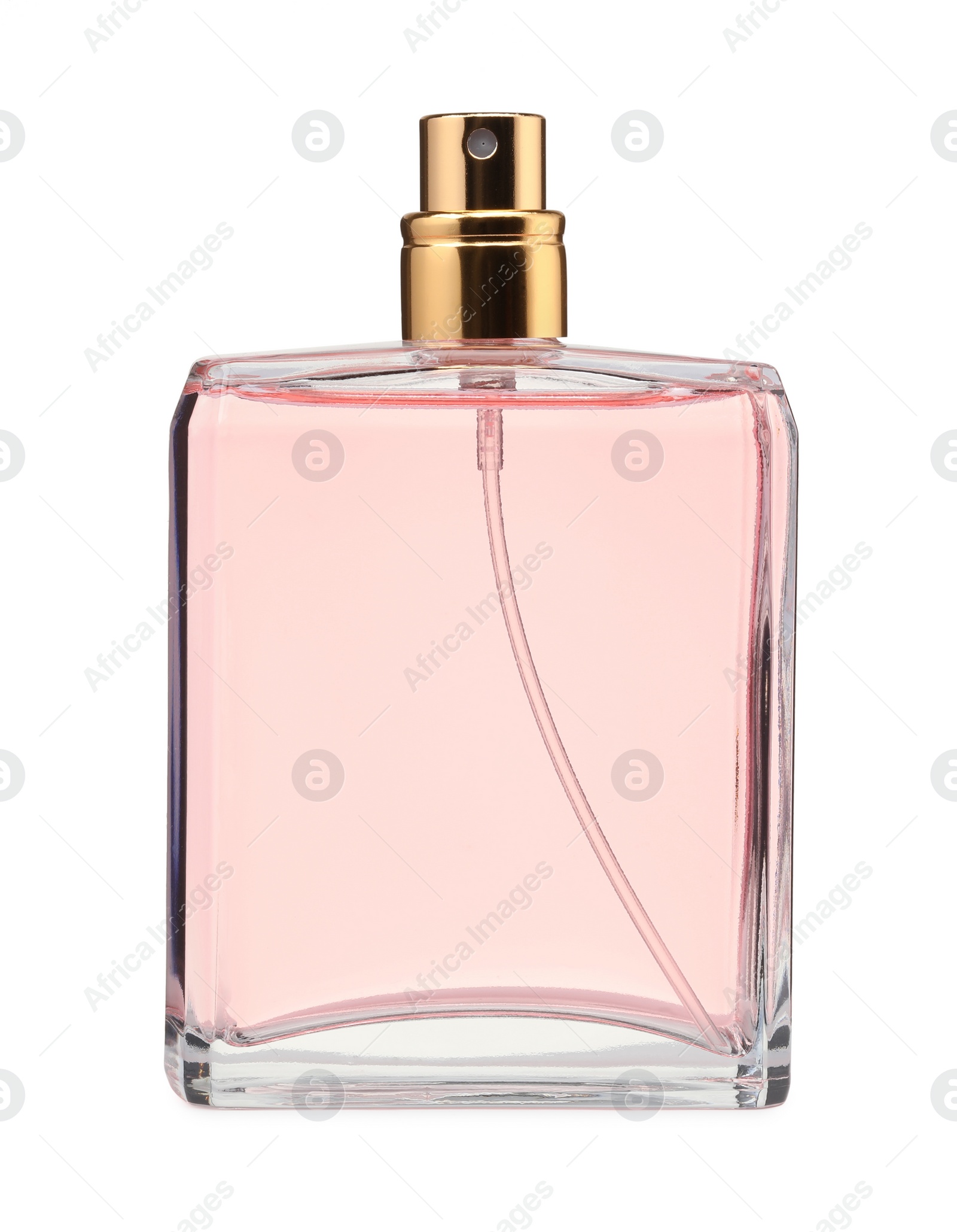 Photo of Luxury perfume in bottle isolated on white