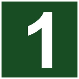 International Maritime Organization (IMO) sign, illustration. Number "1"
