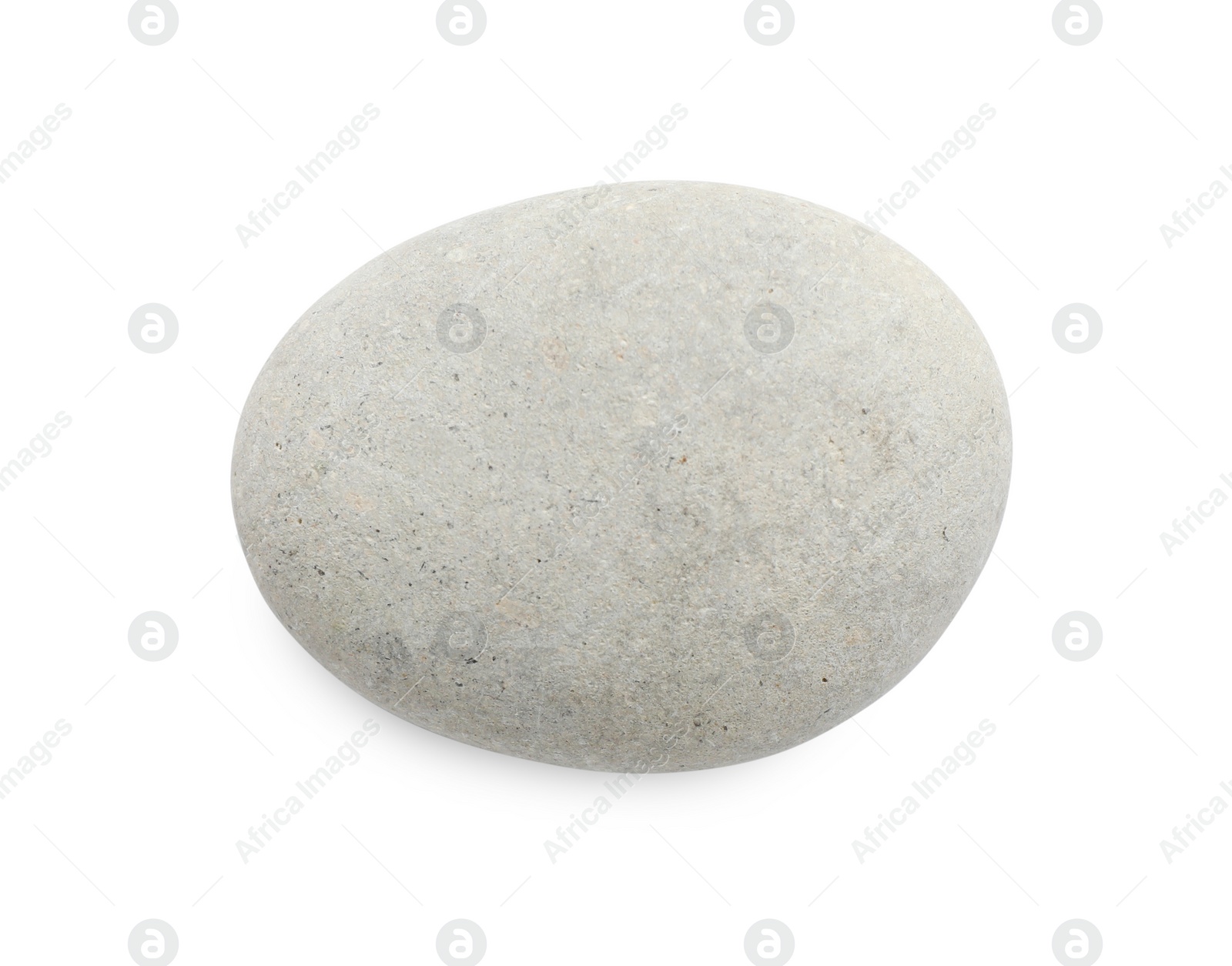 Photo of One light stone isolated on white, top view