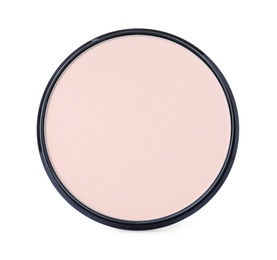 Photo of Face powder isolated on white. Makeup product