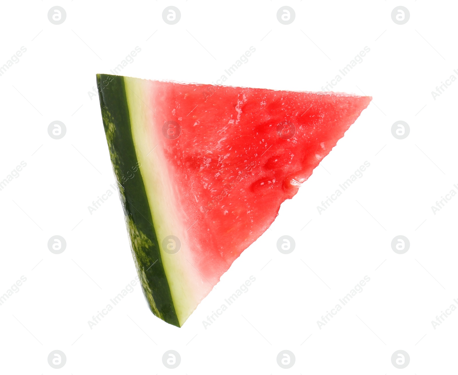 Photo of Slice of delicious ripe watermelon isolated on white