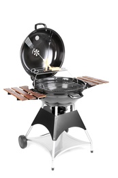 New modern barbecue grill on white background