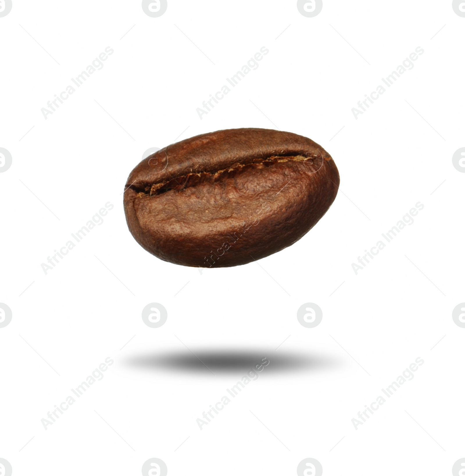 Image of Brown roasted coffee bean on white background 