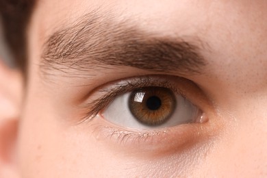Man with beautiful eyes, closeup. Vision concept