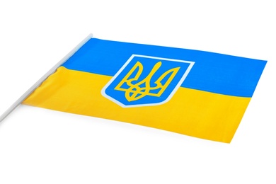 Photo of National flag of Ukraine isolated on white
