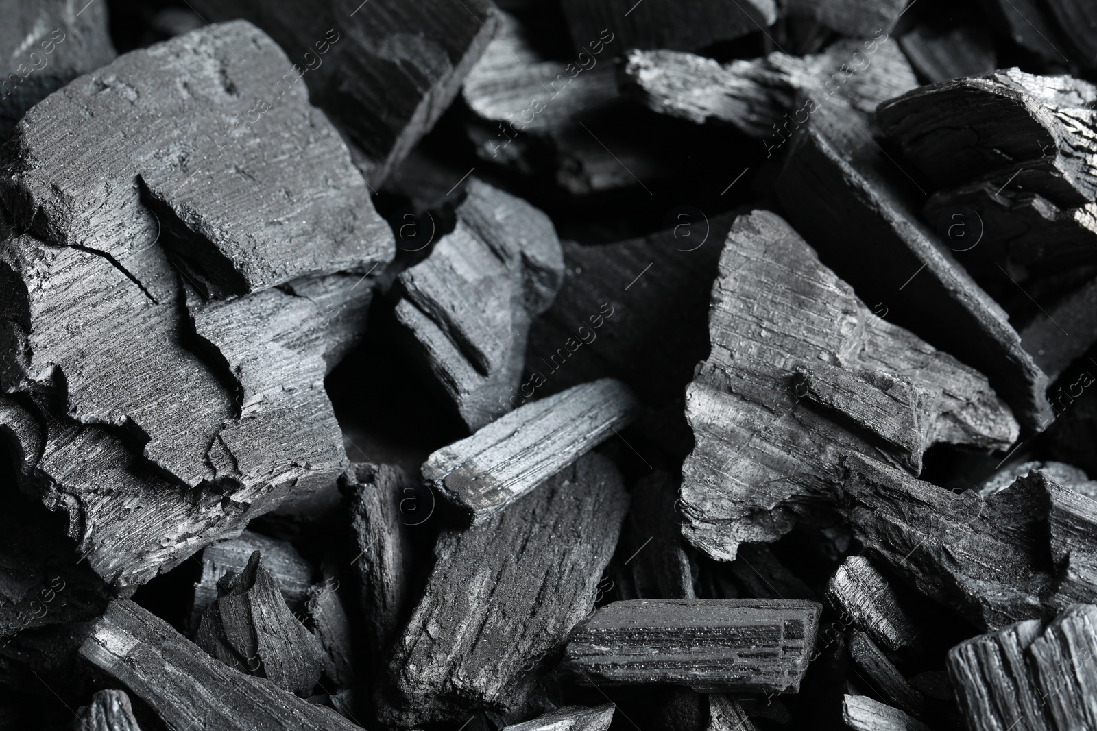 Photo of Heap of coal as background, closeup view