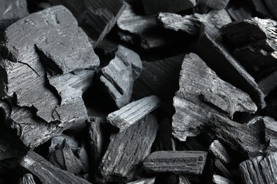 Photo of Heap of coal as background, closeup view