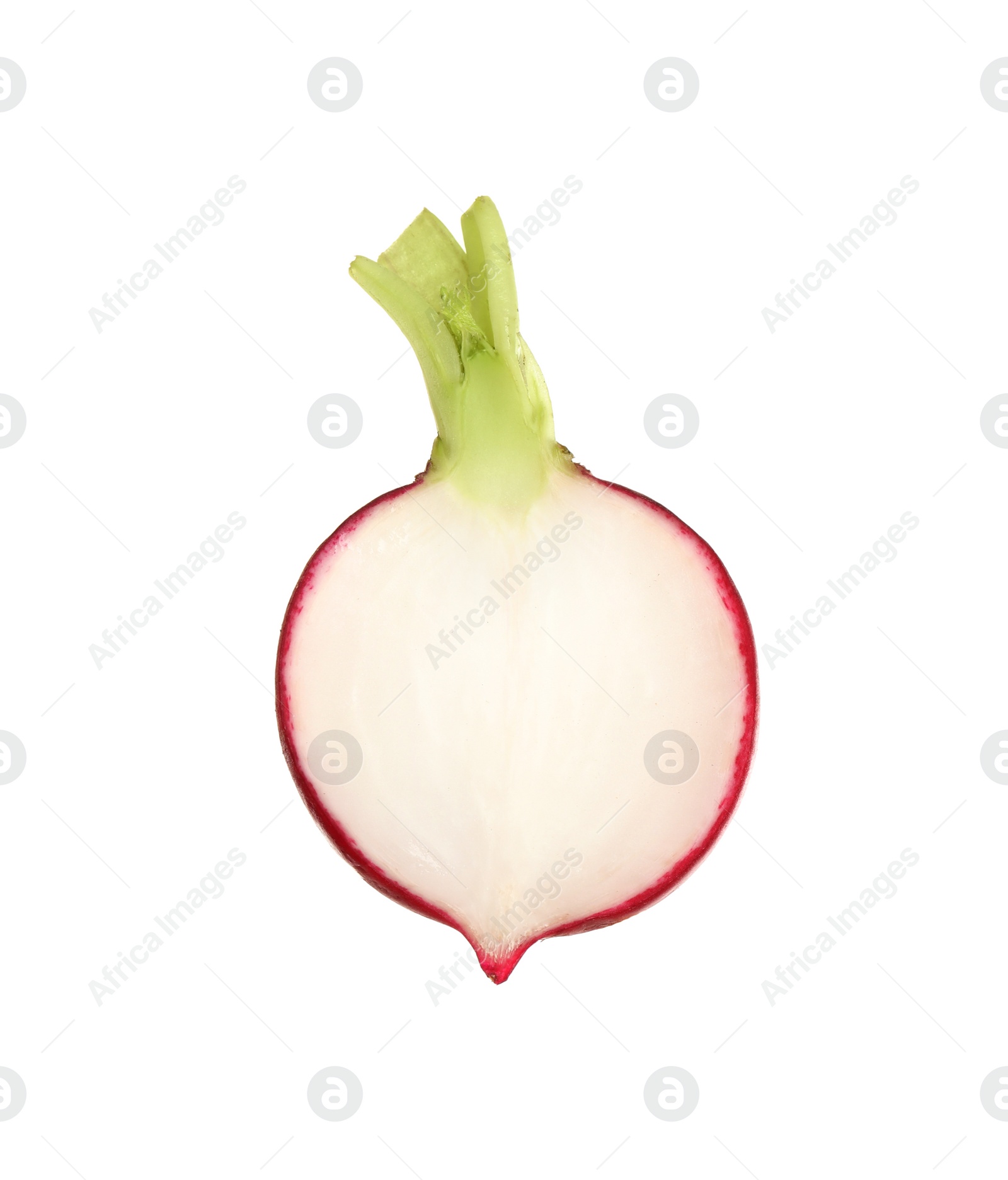 Photo of Piece of fresh ripe radish isolated on white