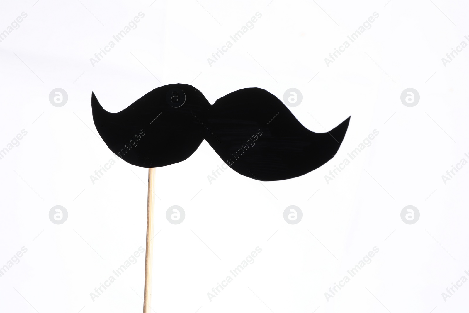 Photo of Fake paper mustache party prop against white background