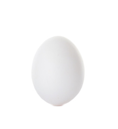 Photo of Fresh raw chicken egg isolated on white