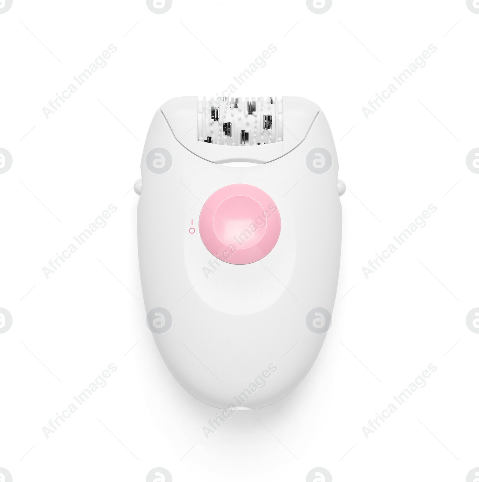 Photo of Modern epilator isolated on white. Hair removal