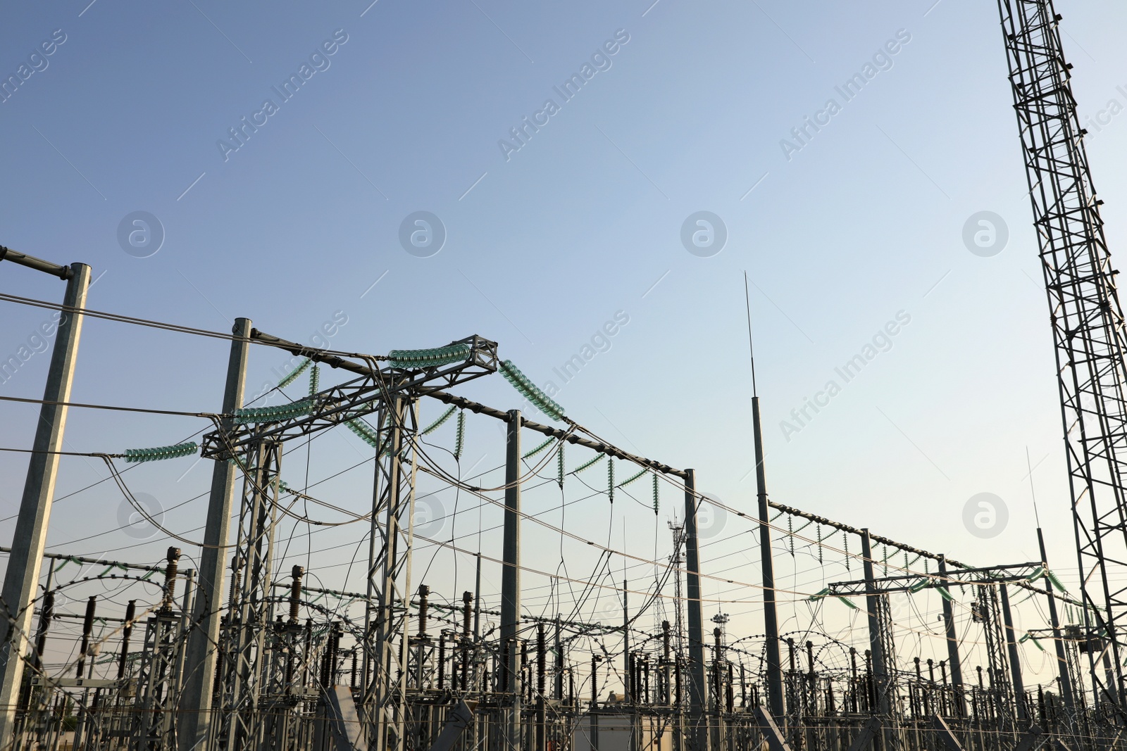 Photo of Modern electrical substation outdoors on sunny day