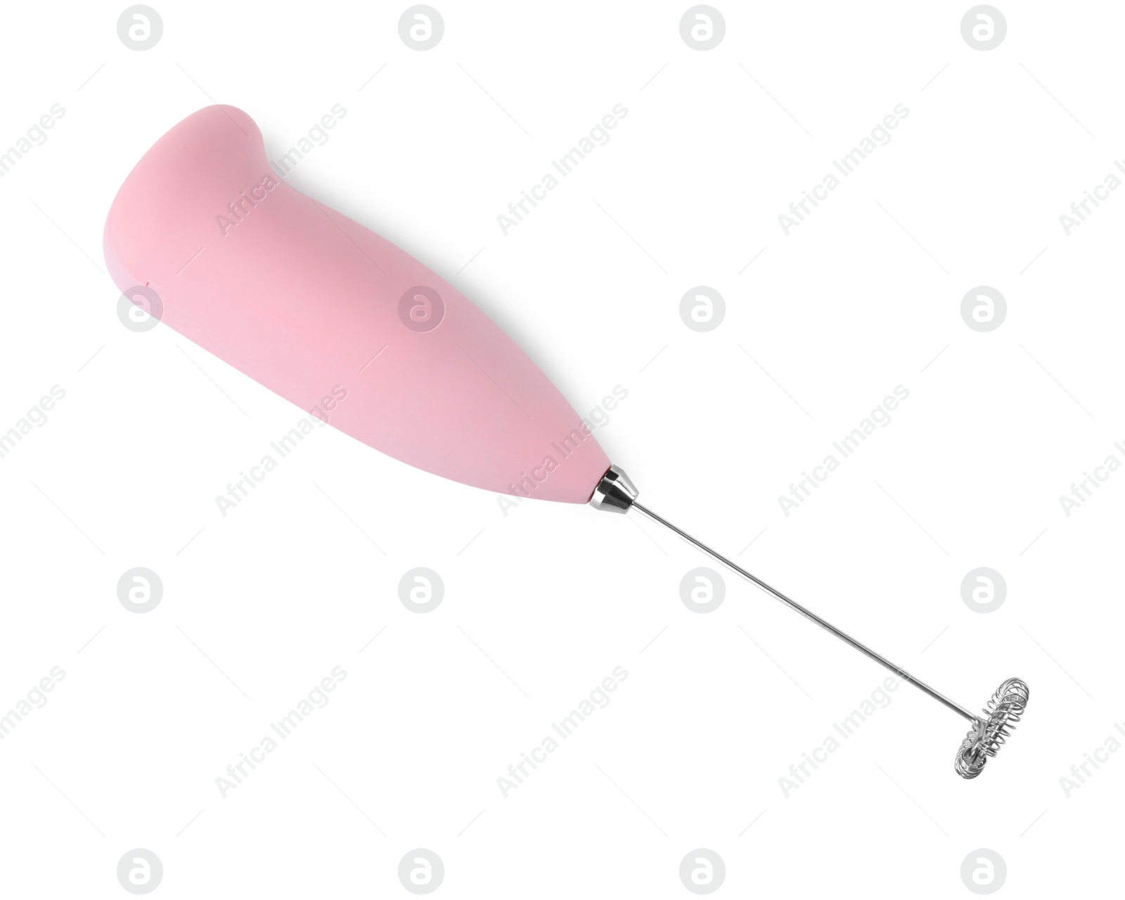 Photo of One milk frother wand isolated on white, top view