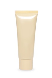 One tube of skin foundation isolated on white