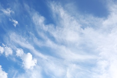 Photo of Picturesque blue sky with white clouds on sunny day