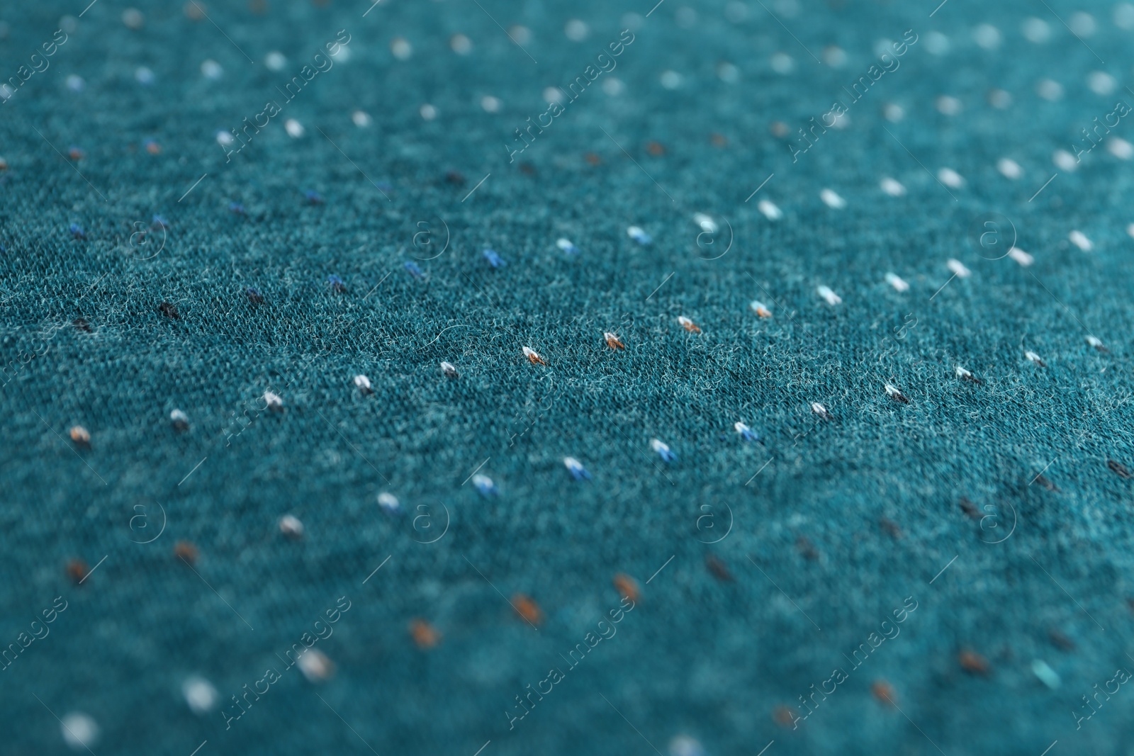 Photo of Texture of beautiful dark blue fabric as background, closeup