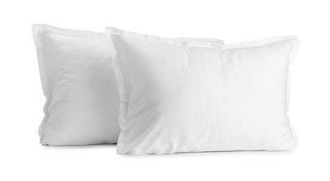 Two new soft pillows isolated on white