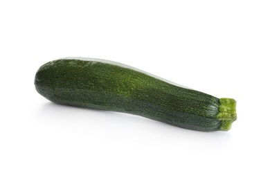 Fresh ripe green zucchini isolated on white