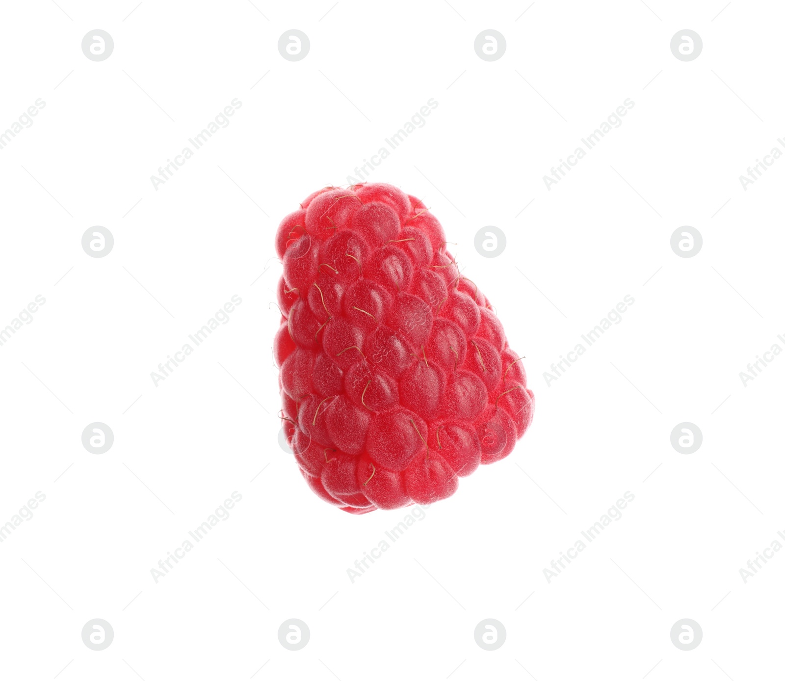 Photo of Delicious ripe sweet raspberry isolated on white