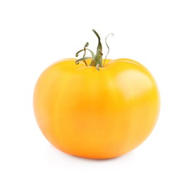 Fresh ripe yellow tomato isolated on white