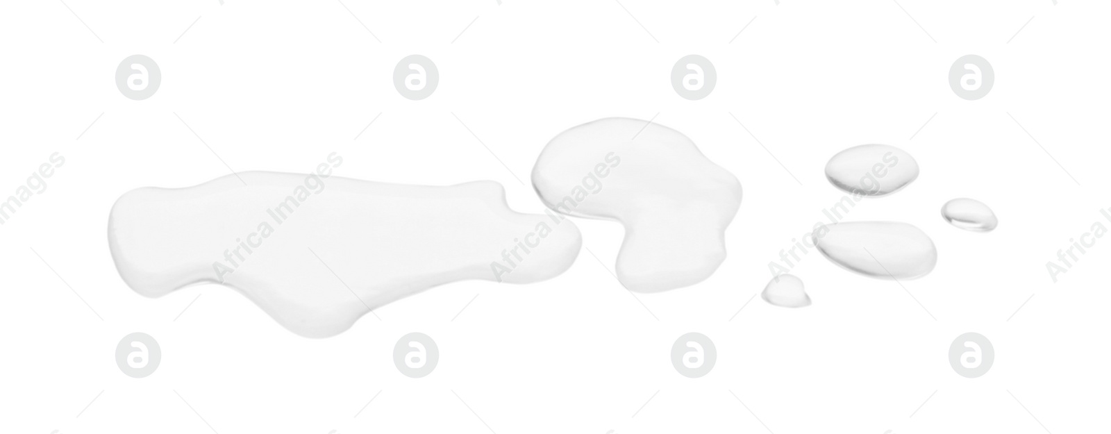 Photo of Puddle of pure water on white background