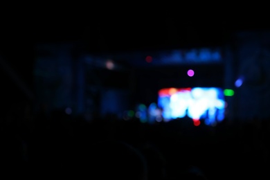 Blurred view of open air festival