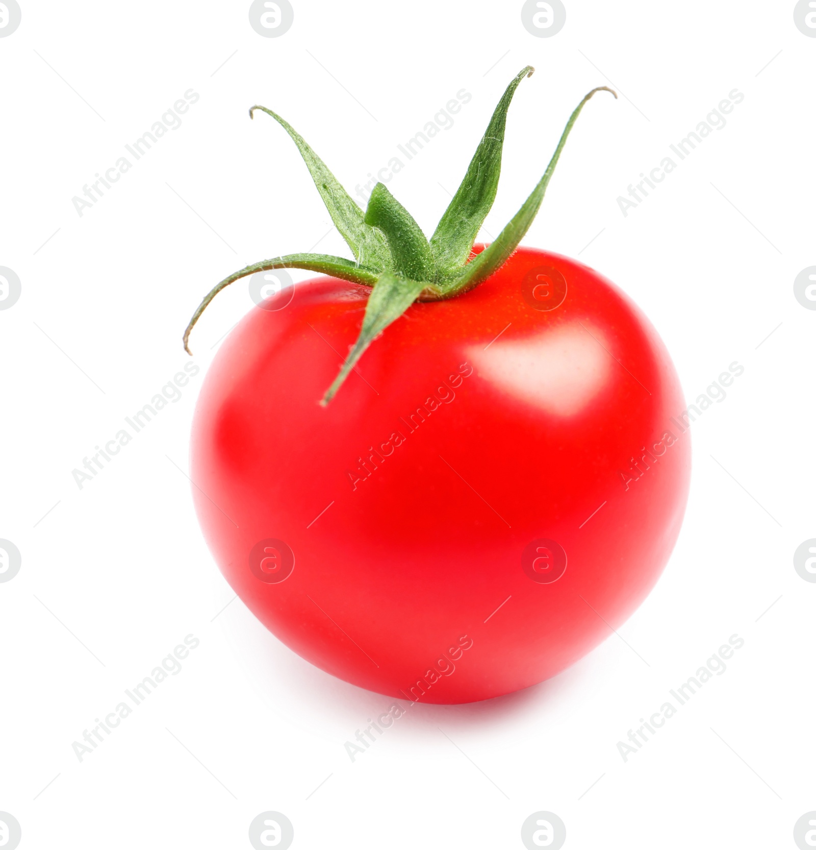 Photo of Fresh organic cherry tomato isolated on white