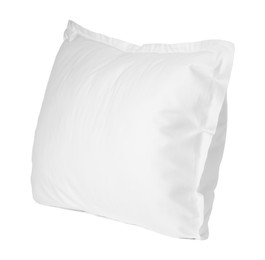 Photo of One new soft pillow isolated on white