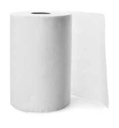 Roll of paper tissues isolated on white