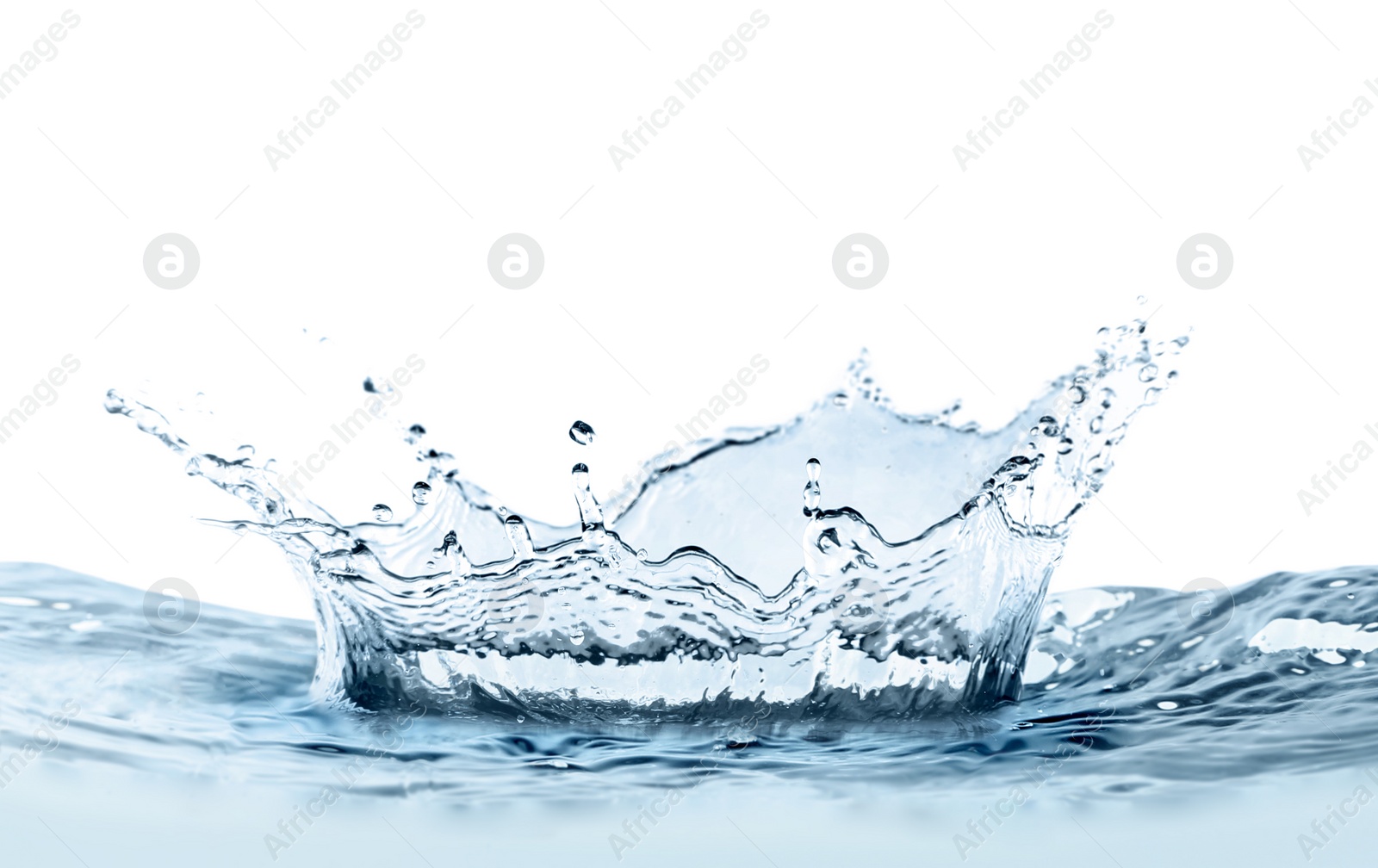 Photo of Beautiful clear water splash isolated on white