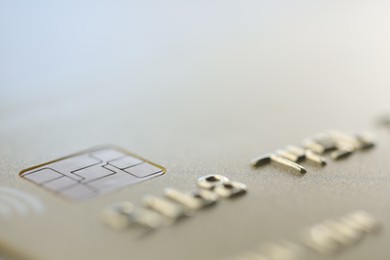 One credit card as background, macro view