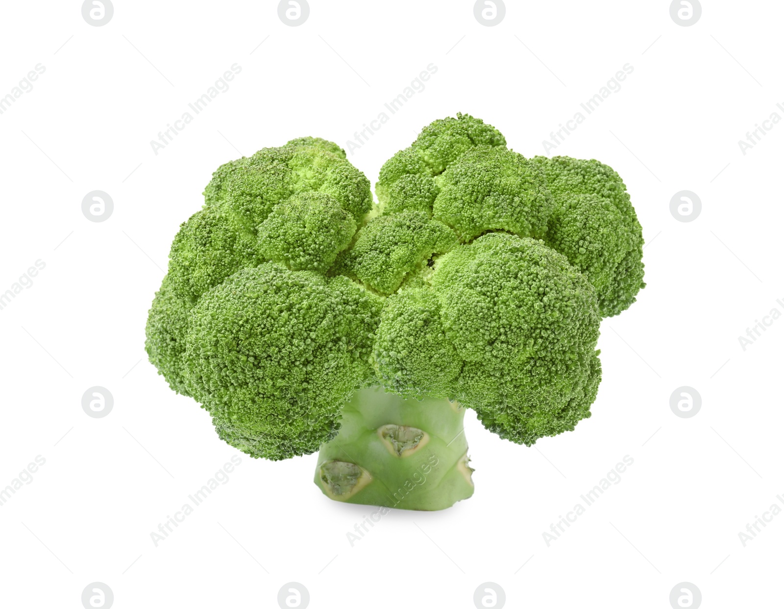 Photo of Fresh raw green broccoli isolated on white