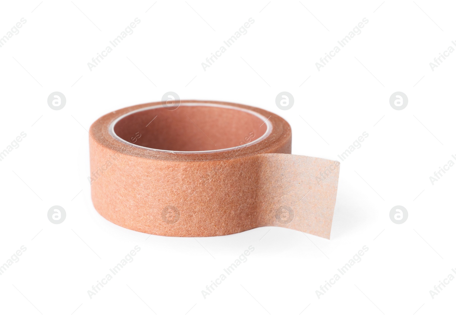 Medical sticking plaster roll isolated on white Photo of Medical sticking plaster roll isolated on white