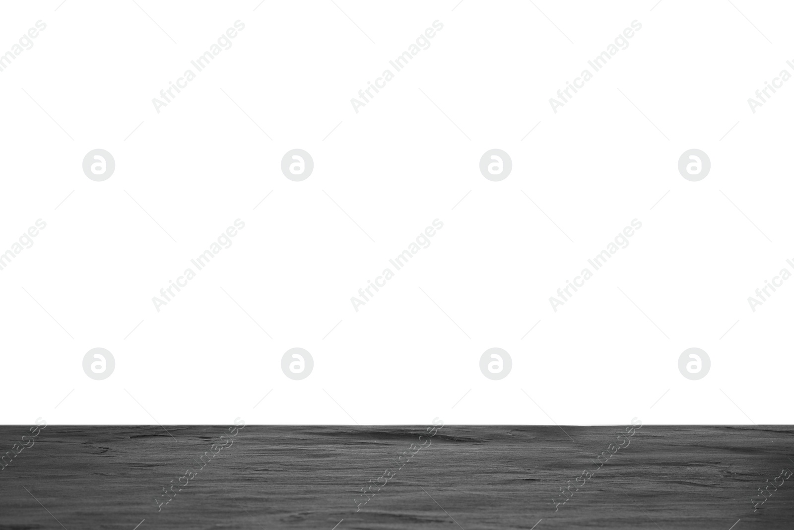 Photo of Empty stone surface against white background. Mockup for design