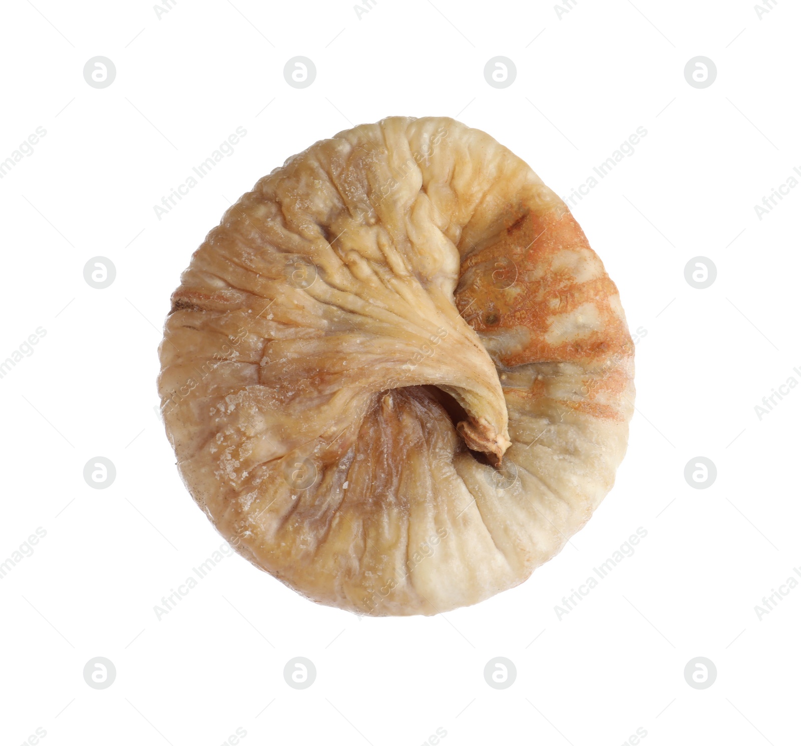 Photo of Tasty dried fig fruit isolated on white